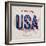 Usa Abstract Poster Design-pashabo-Framed Art Print