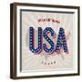 Usa Abstract Poster Design-pashabo-Framed Art Print