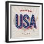 Usa Abstract Poster Design-pashabo-Framed Art Print