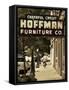 USA, Alabama, Mobile, Dauphin Street, Old Neon Sign for Hoffman Furniture-Walter Bibikow-Framed Stretched Canvas