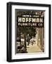 USA, Alabama, Mobile, Dauphin Street, Old Neon Sign for Hoffman Furniture-Walter Bibikow-Framed Photographic Print