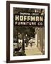 USA, Alabama, Mobile, Dauphin Street, Old Neon Sign for Hoffman Furniture-Walter Bibikow-Framed Photographic Print