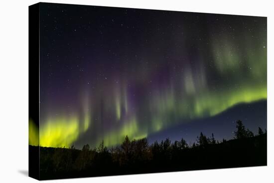 USA, Alaska, Aurora borealis and stars.-Jaynes Gallery-Stretched Canvas