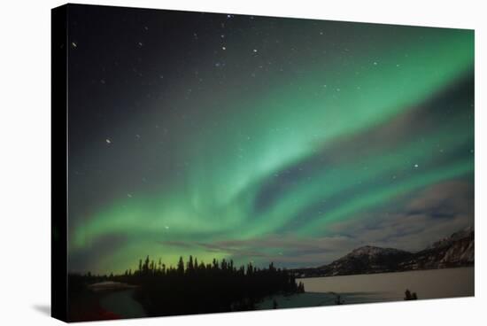 USA, Alaska, Aurora Borealis, Northern lights natural atmospheric effect near the magnetic pole-Gerard Fritz-Stretched Canvas