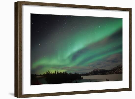 USA, Alaska, Aurora Borealis, Northern lights natural atmospheric effect near the magnetic pole-Gerard Fritz-Framed Photographic Print