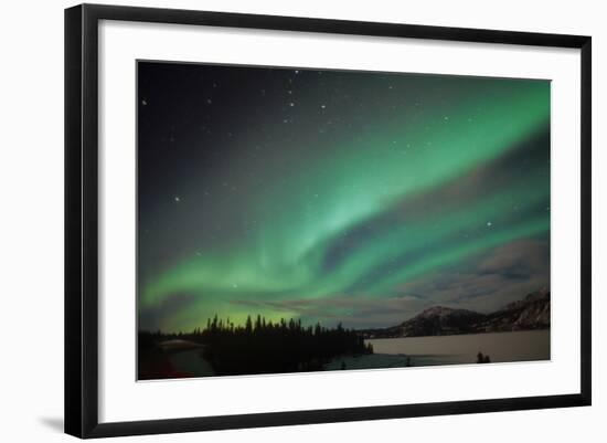 USA, Alaska, Aurora Borealis, Northern lights natural atmospheric effect near the magnetic pole-Gerard Fritz-Framed Photographic Print