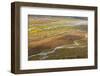 USA, Alaska, Brooks Range, Arctic NWR. Aerial of braided river and tundra.-Jaynes Gallery-Framed Photographic Print