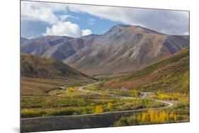 USA, Alaska, Brooks Range. Landscape with Trans-Alaska Pipeline and highway.-Jaynes Gallery-Mounted Photographic Print