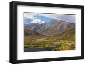 USA, Alaska, Brooks Range. Landscape with Trans-Alaska Pipeline and highway.-Jaynes Gallery-Framed Photographic Print