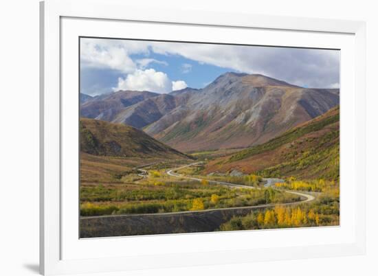USA, Alaska, Brooks Range. Landscape with Trans-Alaska Pipeline and highway.-Jaynes Gallery-Framed Premium Photographic Print