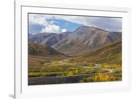 USA, Alaska, Brooks Range. Landscape with Trans-Alaska Pipeline and highway.-Jaynes Gallery-Framed Premium Photographic Print