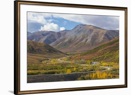 USA, Alaska, Brooks Range. Landscape with Trans-Alaska Pipeline and highway.-Jaynes Gallery-Framed Premium Photographic Print