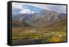 USA, Alaska, Brooks Range. Landscape with Trans-Alaska Pipeline and highway.-Jaynes Gallery-Framed Stretched Canvas