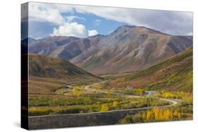 USA, Alaska, Brooks Range. Landscape with Trans-Alaska Pipeline and highway.-Jaynes Gallery-Stretched Canvas
