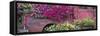 USA, Alaska, Chena Hot Springs. Panorama of old truck and flowers.-Jaynes Gallery-Framed Stretched Canvas