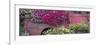 USA, Alaska, Chena Hot Springs. Panorama of old truck and flowers.-Jaynes Gallery-Framed Premium Photographic Print