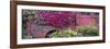 USA, Alaska, Chena Hot Springs. Panorama of old truck and flowers.-Jaynes Gallery-Framed Premium Photographic Print