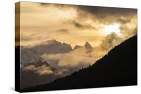 USA, Alaska, Chilkat River Valley. Mountain Sunrise-Cathy & Gordon Illg-Stretched Canvas