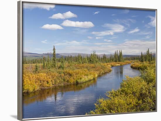 USA, Alaska, Dalton Highway. Landscape with Kanuti River.-Jaynes Gallery-Framed Photographic Print