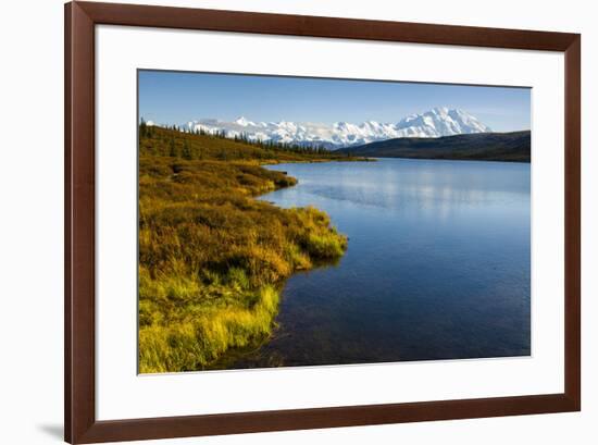 USA, Alaska, Denali National Park, fall colors, Denali-George Theodore-Framed Premium Photographic Print