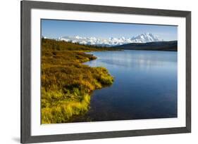 USA, Alaska, Denali National Park, fall colors, Denali-George Theodore-Framed Premium Photographic Print