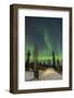 USA, Alaska, Fairbanks. a Quinzee Snow Shelter and Aurora Borealis-Cathy & Gordon Illg-Framed Photographic Print