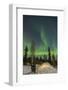 USA, Alaska, Fairbanks. a Quinzee Snow Shelter and Aurora Borealis-Cathy & Gordon Illg-Framed Photographic Print