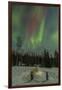 USA, Alaska, Fairbanks. a Quinzee Snow Shelter and Aurora Borealis-Cathy & Gordon Illg-Framed Photographic Print