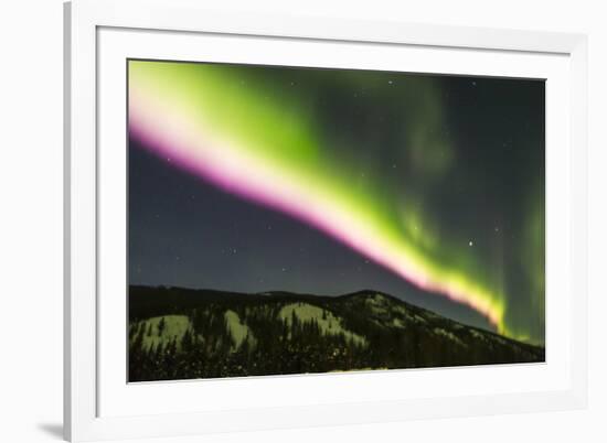 USA, Alaska, Fairbanks. Aurora borealis at night.-Jaynes Gallery-Framed Photographic Print