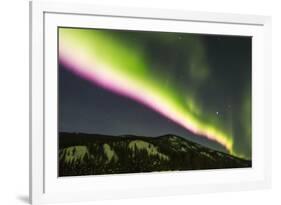 USA, Alaska, Fairbanks. Aurora borealis at night.-Jaynes Gallery-Framed Photographic Print