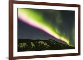 USA, Alaska, Fairbanks. Aurora borealis at night.-Jaynes Gallery-Framed Photographic Print