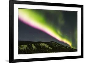 USA, Alaska, Fairbanks. Aurora borealis at night.-Jaynes Gallery-Framed Photographic Print