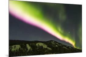 USA, Alaska, Fairbanks. Aurora borealis at night.-Jaynes Gallery-Mounted Premium Photographic Print
