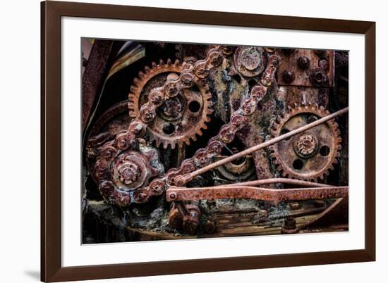 USA, Alaska. Gears and chains-Jaynes Gallery-Framed Premium Photographic Print