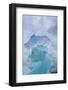 USA, Alaska, Glacier Bay NP. Towering ice formation and storm clouds.-Don Paulson-Framed Photographic Print