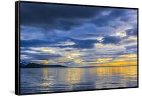 USA, Alaska, Katmai National Park, Hallo Bay. Sunrise over the ocean.-Frank Zurey-Framed Stretched Canvas