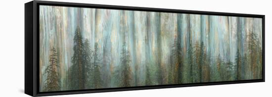 USA, Alaska, Misty Fiords National Monument. Panoramic collage of paint-splattered curtain.-Jaynes Gallery-Framed Stretched Canvas