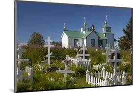 USA, Alaska, Ninilchik. Russian Orthodox Church and cemetery.-Jaynes Gallery-Mounted Photographic Print