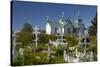 USA, Alaska, Ninilchik. Russian Orthodox Church and cemetery.-Jaynes Gallery-Stretched Canvas