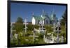 USA, Alaska, Ninilchik. Russian Orthodox Church and cemetery.-Jaynes Gallery-Framed Photographic Print