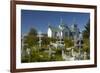 USA, Alaska, Ninilchik. Russian Orthodox Church and cemetery.-Jaynes Gallery-Framed Premium Photographic Print