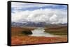 USA, Alaska, Noatak National Preserve. Arctic tundra in autumn colors along the Noatak River.-Fredrik Norrsell-Framed Stretched Canvas