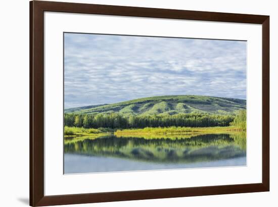 USA, Alaska, Olnes Pond. Landscape with pond reflection.-Jaynes Gallery-Framed Premium Photographic Print