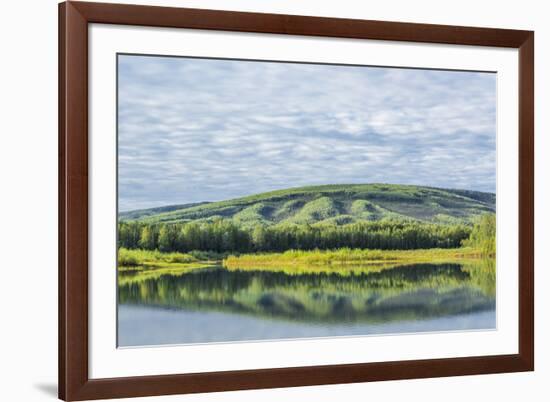 USA, Alaska, Olnes Pond. Landscape with pond reflection.-Jaynes Gallery-Framed Premium Photographic Print