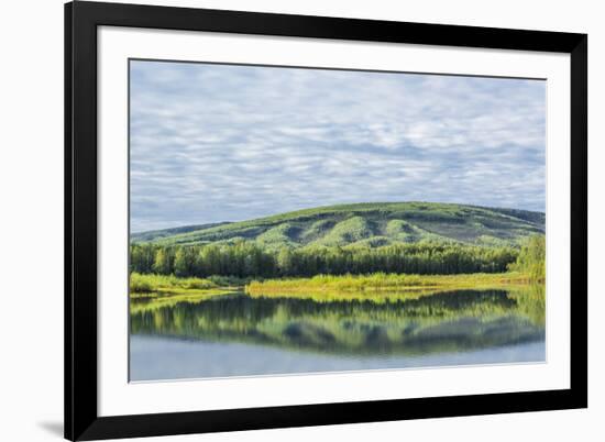 USA, Alaska, Olnes Pond. Landscape with pond reflection.-Jaynes Gallery-Framed Premium Photographic Print