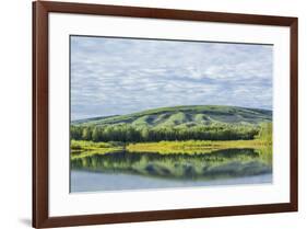 USA, Alaska, Olnes Pond. Landscape with pond reflection.-Jaynes Gallery-Framed Premium Photographic Print