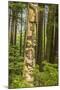 USA, Alaska, Prince of Wales Island, Kasaan. Totem pole and forest.-Jaynes Gallery-Mounted Premium Photographic Print