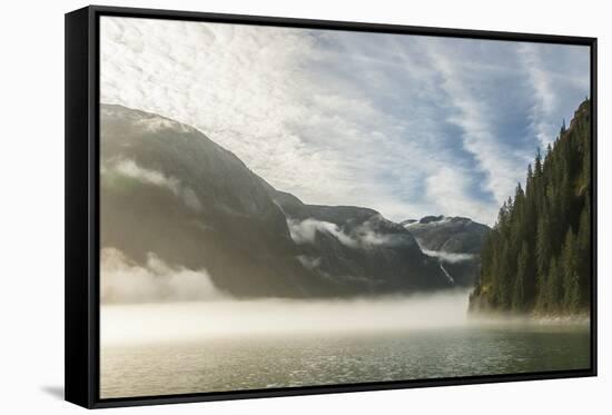 USA, Alaska, Tongass National Forest. Endicott Arm in fog.-Jaynes Gallery-Framed Stretched Canvas