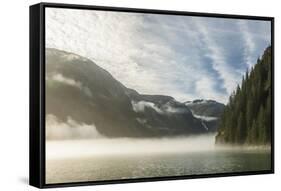 USA, Alaska, Tongass National Forest. Endicott Arm in fog.-Jaynes Gallery-Framed Stretched Canvas