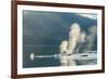 USA, Alaska, Tongass National Forest. Humpback whales spout on surface.-Jaynes Gallery-Framed Premium Photographic Print